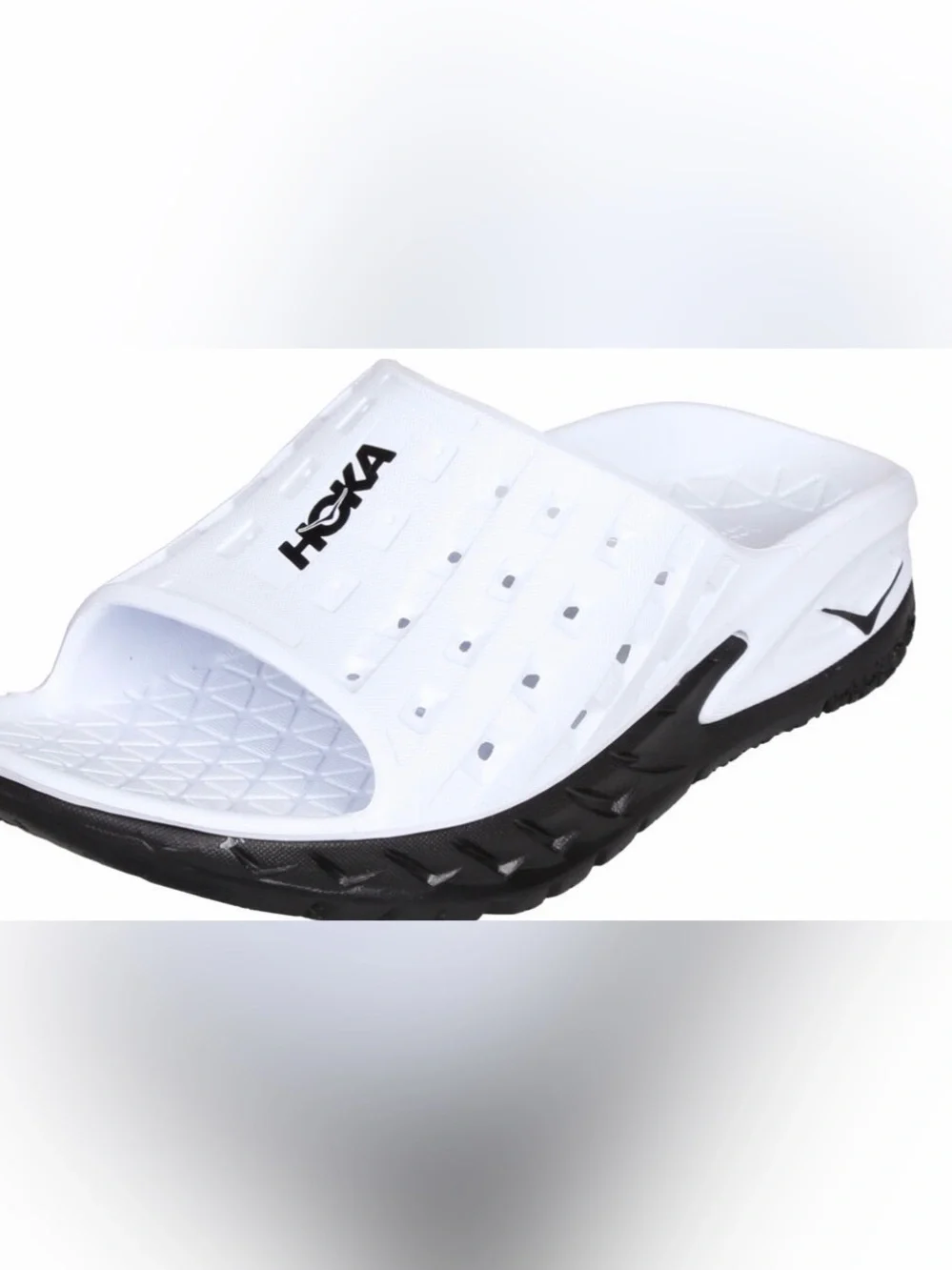 HOKA ORA Recovery Slide 3 White Black Men’s Size 12 Comfort Recovery Sandals